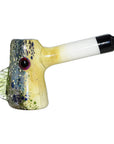 CaliBear Glass Puffer Fish Sculpted Hand Pipe