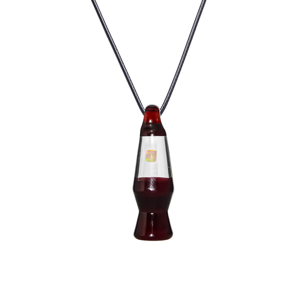 CaliBear Lava Lamp Glass Pendant with Opal