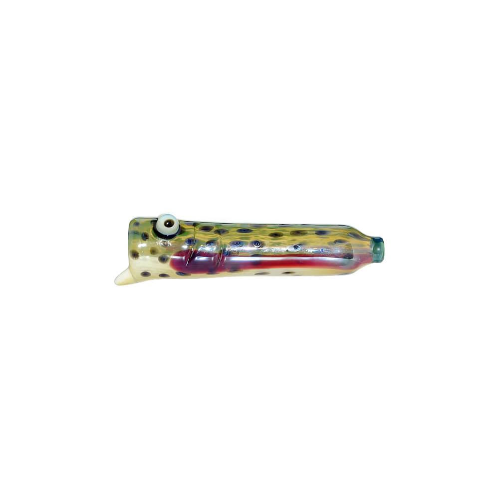 CaliBear Speckled Eel Chillum Glass Pipe