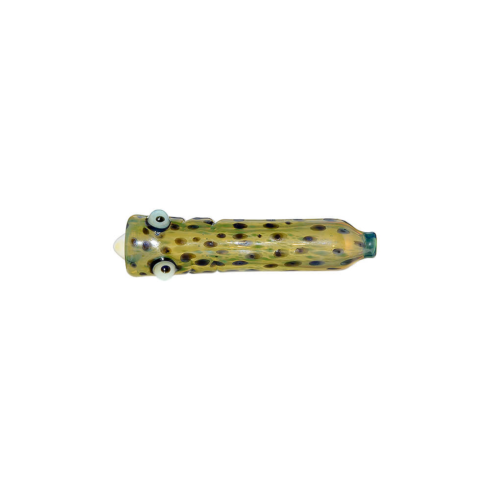 CaliBear Speckled Eel Chillum Glass Pipe