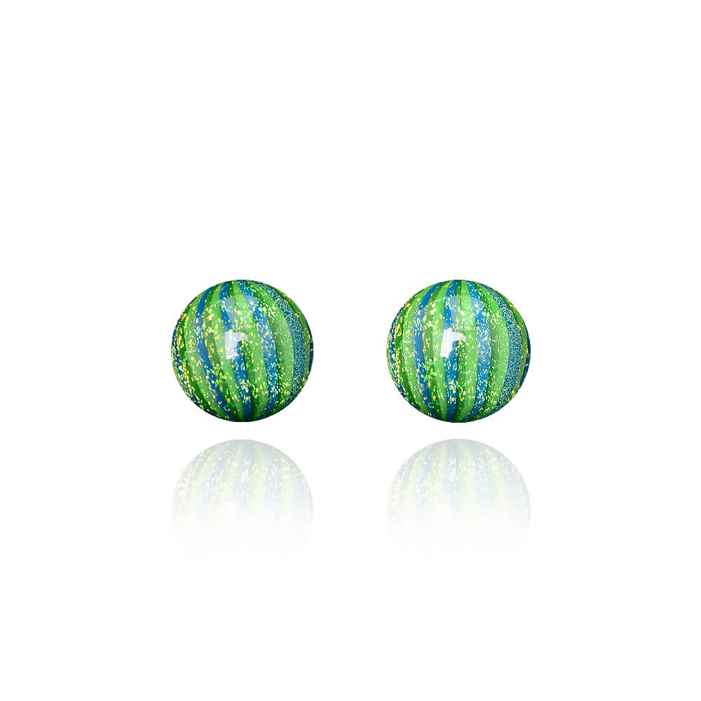 Calibear 6MM Classic Dichro Cactus Terp Pearls | 2-Pack Dichroic Glass Dab Marbles for Terp Slurper &amp; Flat Top Bangers