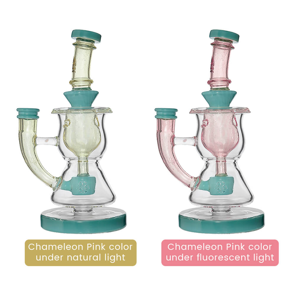 Calibear Curvy Torus Incycler Dab Rig | 8" Borosilicate Glass Rig with Torus Chamber