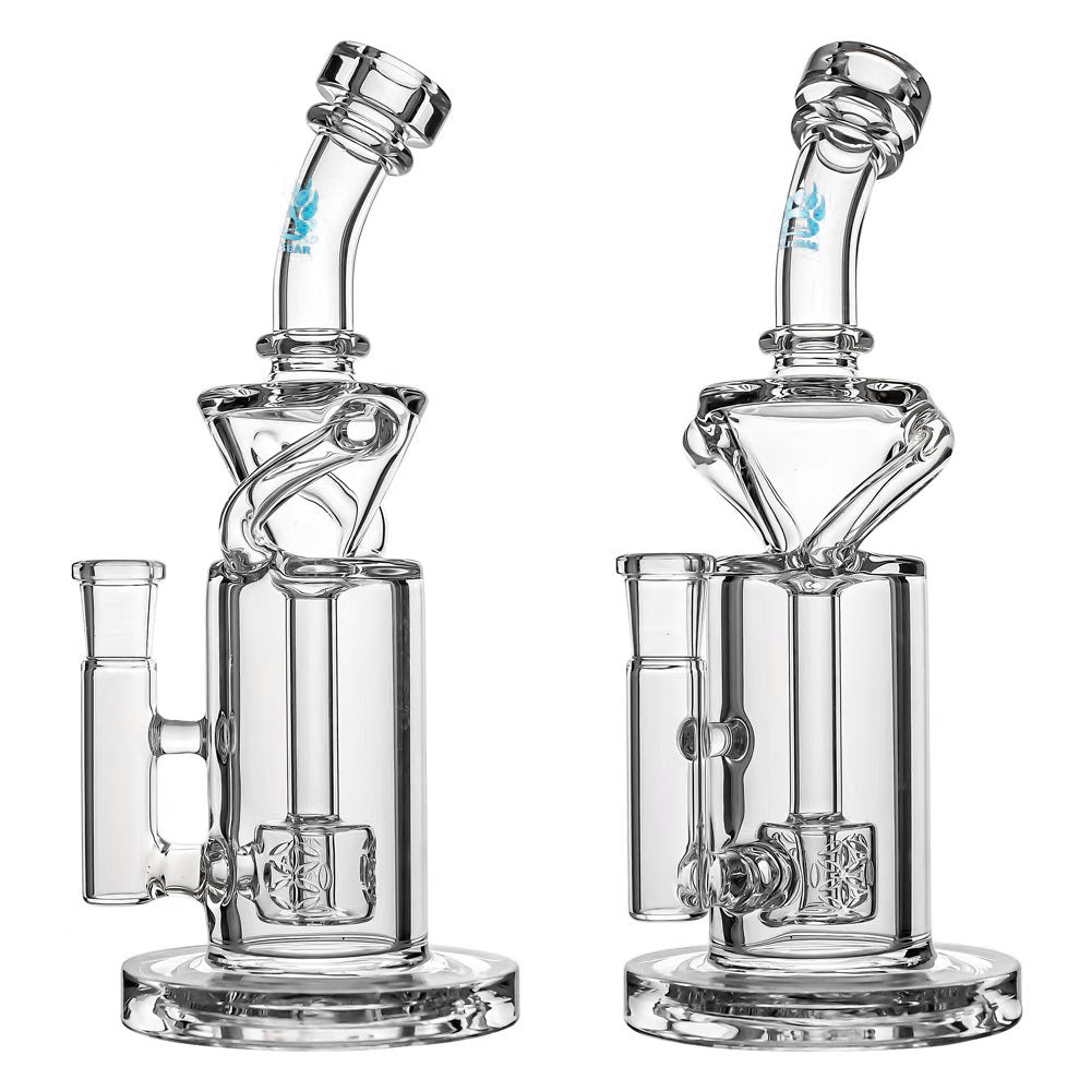 Calibear Vortex Turbo Incycler 8” Glass Bong with TRI-SEED Perc