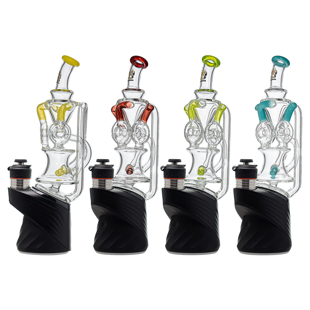 Triple Donut Recycler Glass Attachment for Puffco Peak OG &amp; Pro | CaliBear