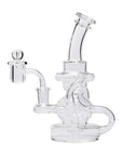 Human Grade Stubby Klein Glass Recycler Rig Water Pipe