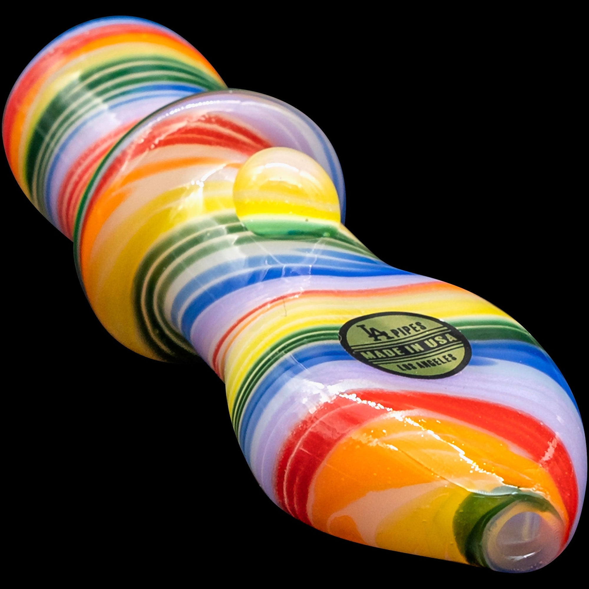 "Rainbow Tornado" Chillum Pipe