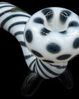 "Ivory Locks" Bone White Sitting Sherlock Glass Pipe