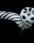 "Ivory Locks" Bone White Sitting Sherlock Glass Pipe