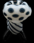 "Ivory Locks" Bone White Sitting Sherlock Glass Pipe