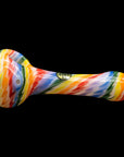 "Rainbow Tie-Dye" Glass Spoon Pipe on White