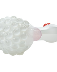 "White Heart" Solid Ivory Glass Spoon