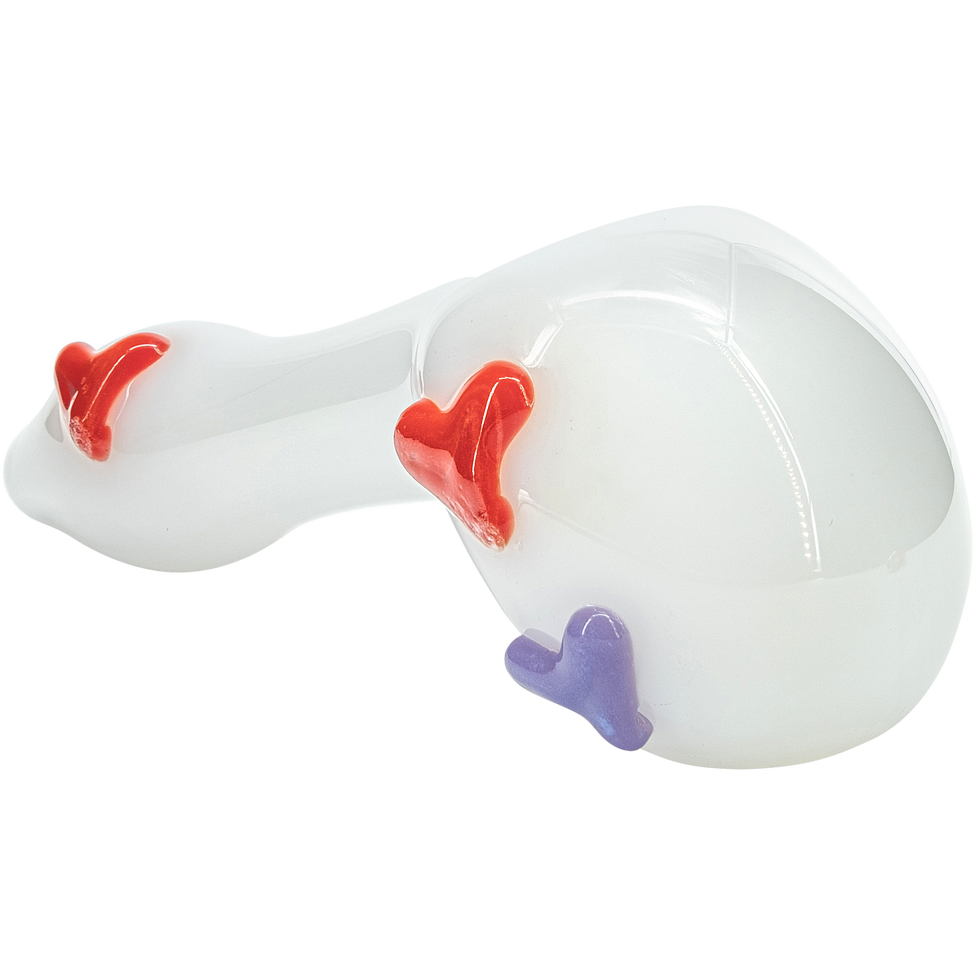 "Drooping Hearts" Solid White Drooper Spoon
