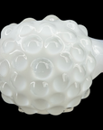 "White Heart" Solid Ivory Glass Spoon