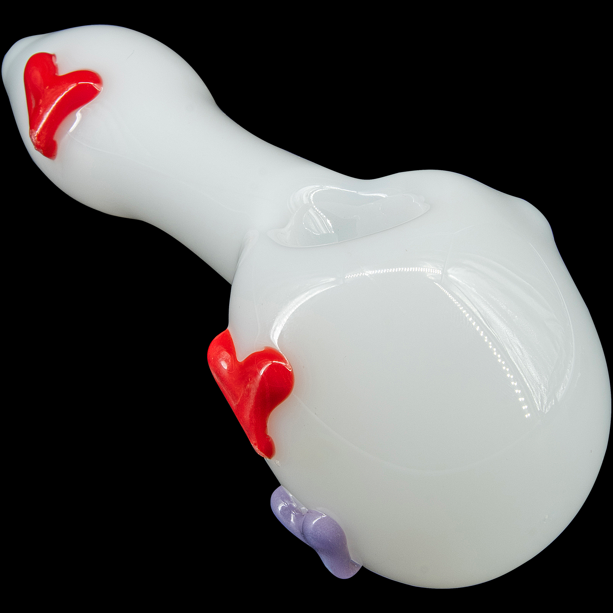 "Drooping Hearts" Solid White Drooper Spoon