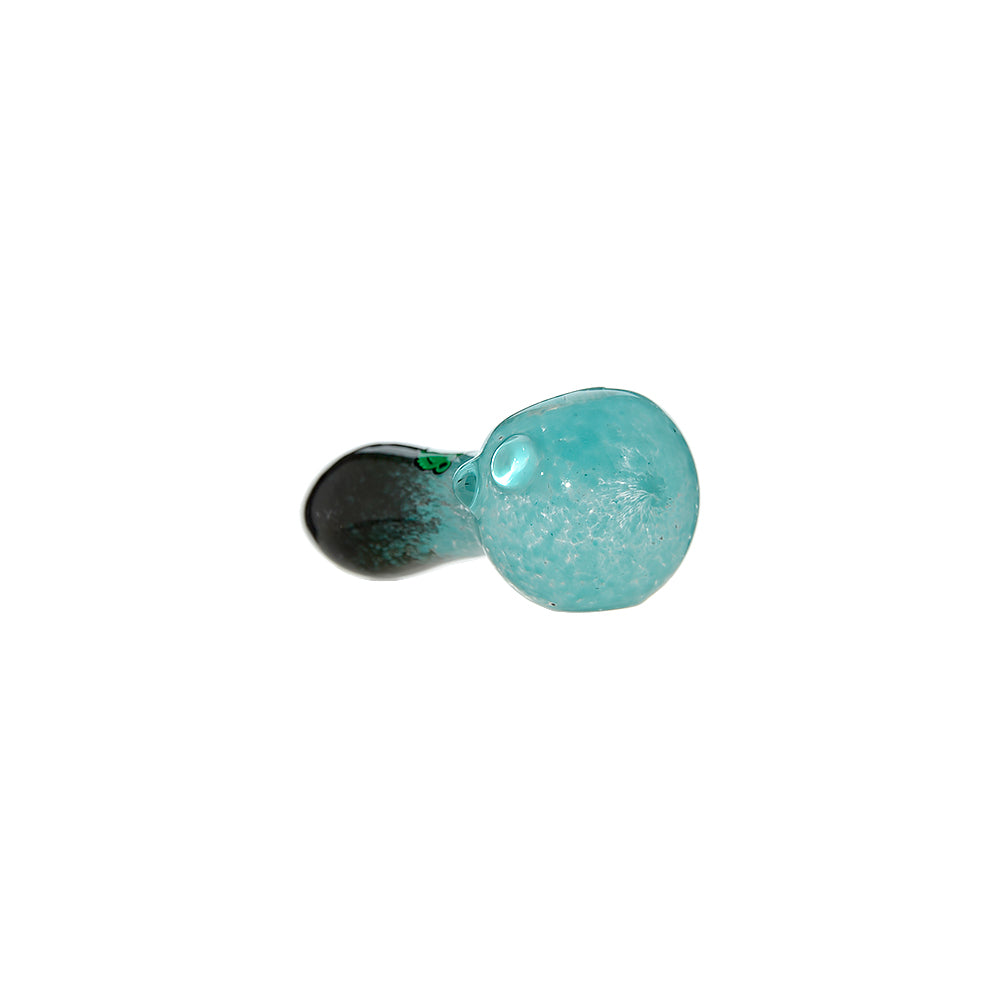 Dual-Tone Glass Spoon Pipe W/ Marble Feet