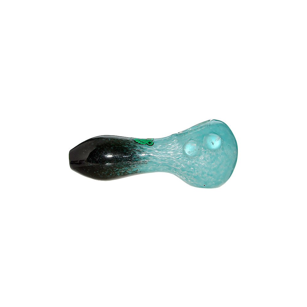 Dual-Tone Glass Spoon Pipe W/ Marble Feet