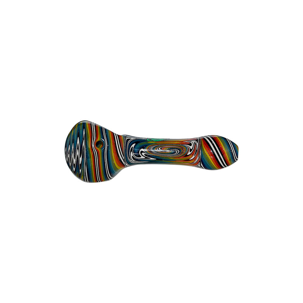Extended Wigwag Spoon Pipe W/ Bear Emblem