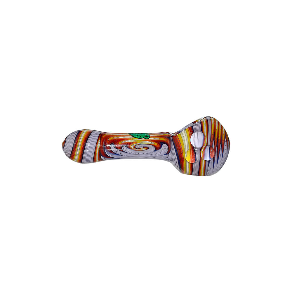 Extended Wigwag Spoon Pipe W/ Bear Emblem