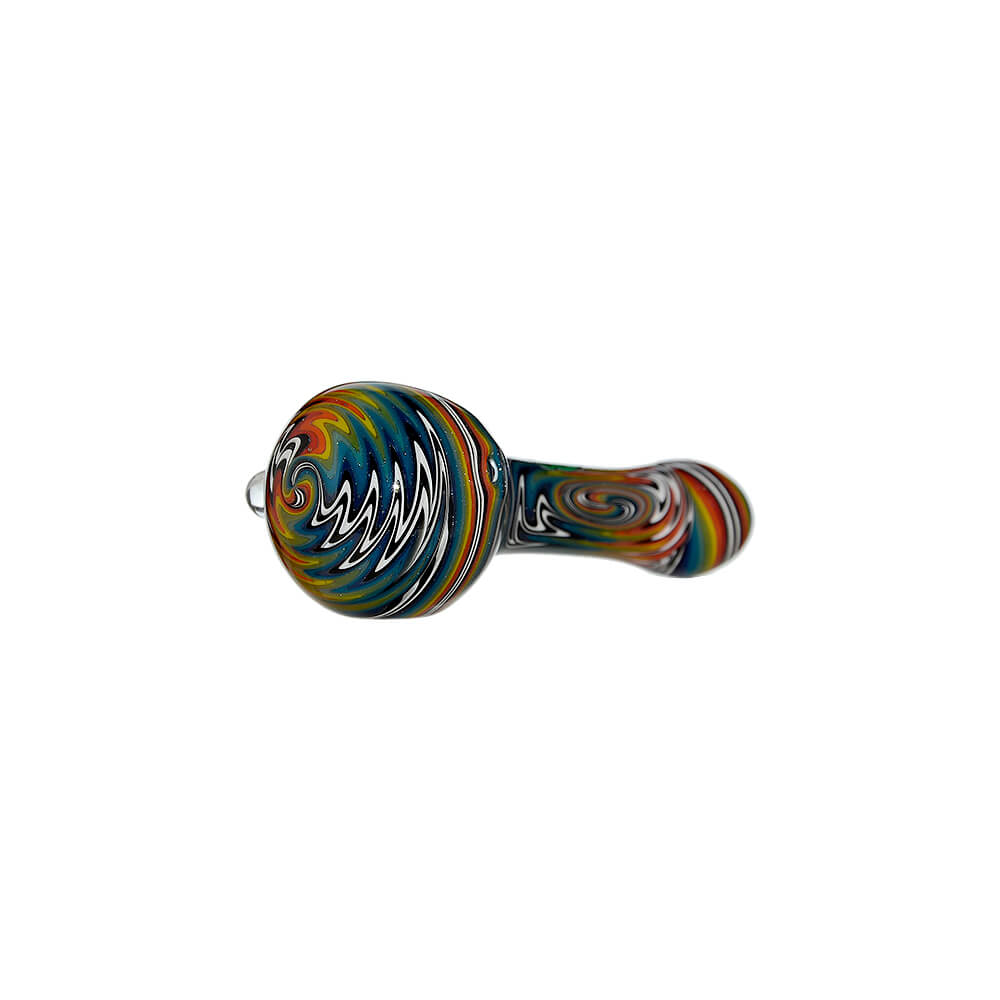 Extended Wigwag Spoon Pipe W/ Bear Emblem