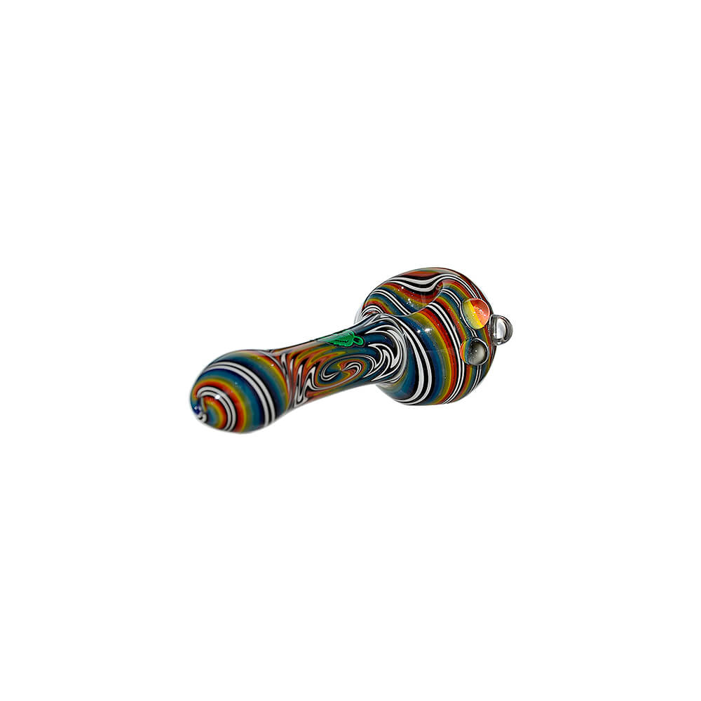 Extended Wigwag Spoon Pipe W/ Bear Emblem