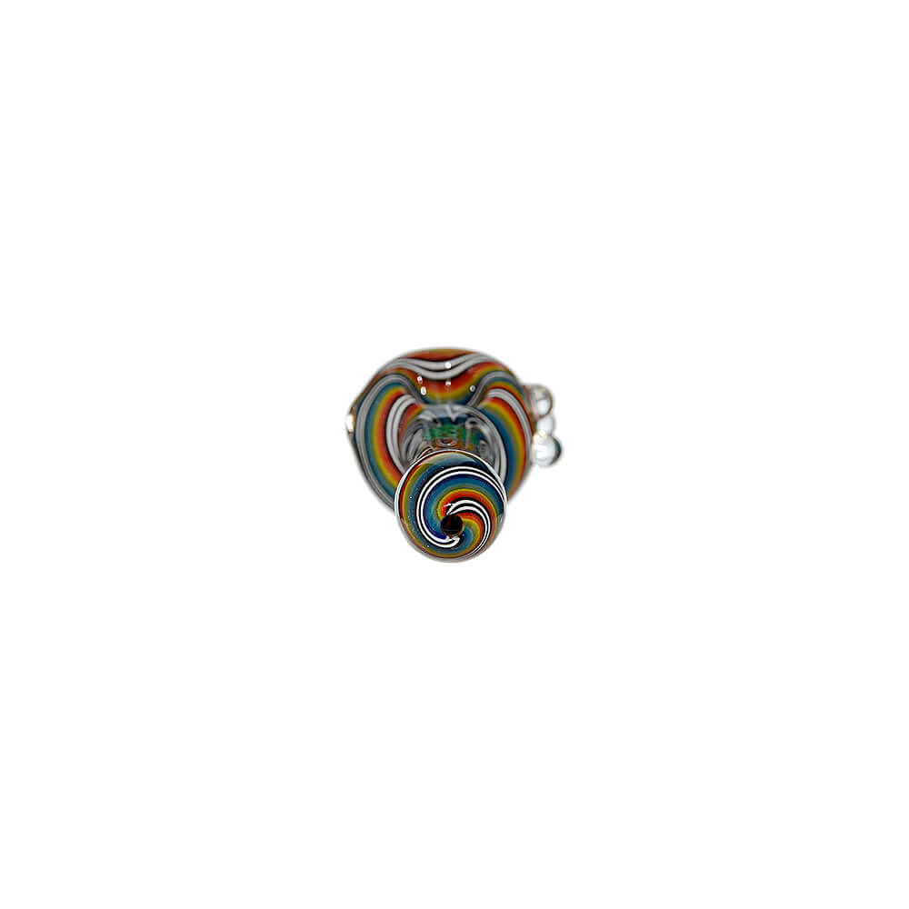 Extended Wigwag Spoon Pipe W/ Bear Emblem