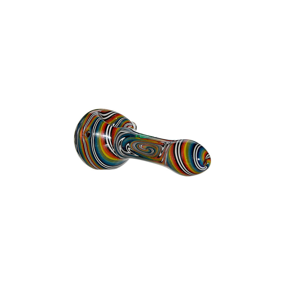 Extended Wigwag Spoon Pipe W/ Bear Emblem
