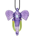 Elephant Inspired Glass Pendant Necklace