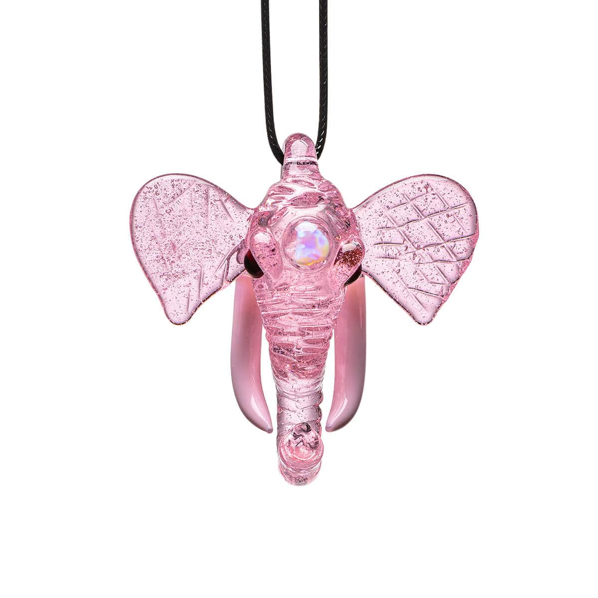 Elephant Inspired Glass Pendant Necklace
