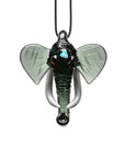 Elephant Inspired Glass Pendant Necklace