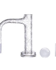 Engraved Control Tower Quartz Banger Kit | 10mm Male Tessellation Kit Shot | GG