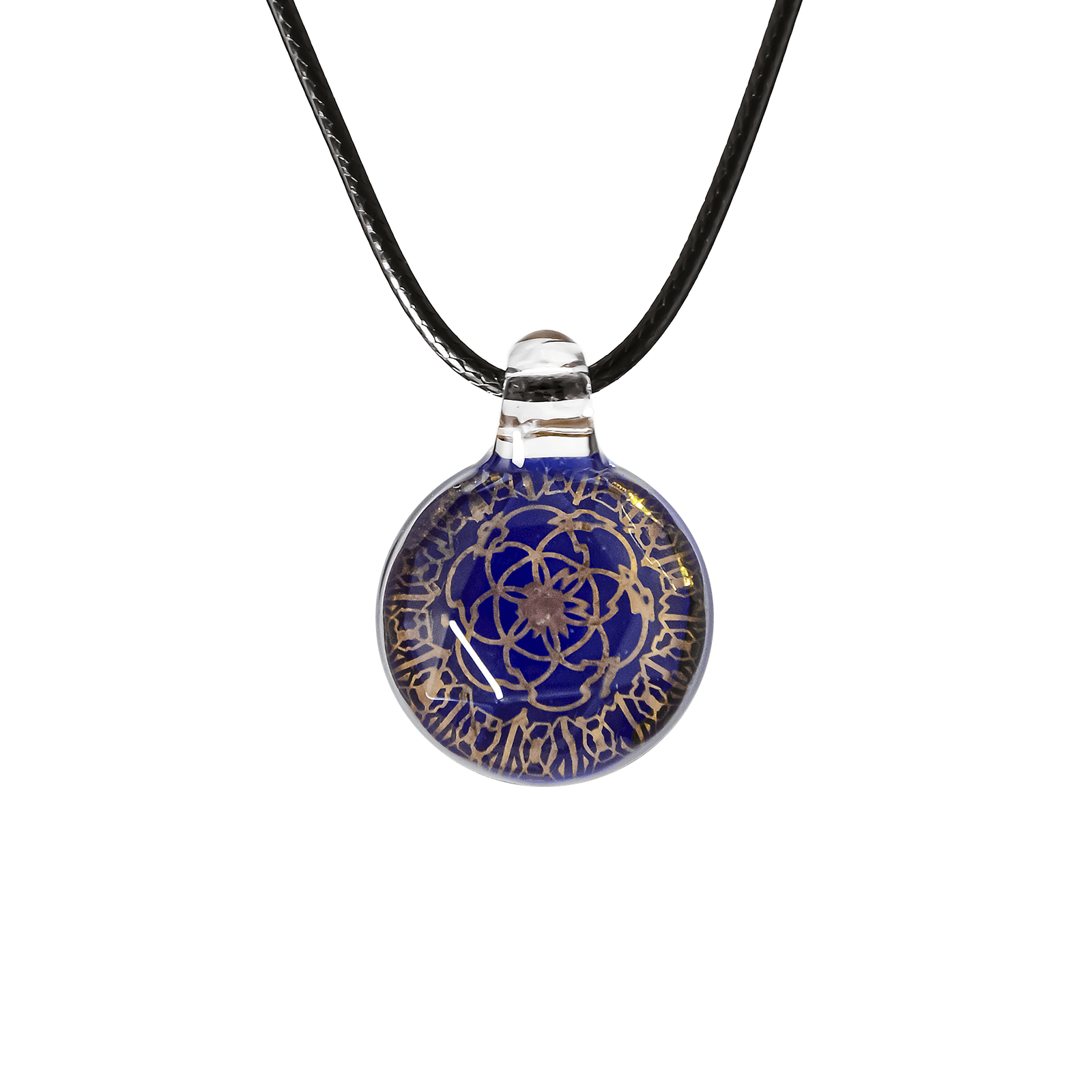 Flower Of Life Glass Pendant