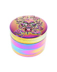 Rainbow Metal 4-Part Herb Grinder “Skull Bloom” – 2″ (52 mm)