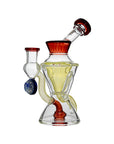 Calibear Hourglass Marble Adorned Recycler Dab Rig