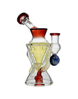 Calibear Hourglass Marble Adorned Recycler Dab Rig