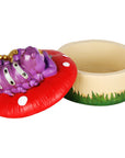 Caterpillar Mushroom Polyresin Trinket Box - 3.5" x 4.5"