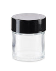 1oz Glass Jar with Child Resistant Black Lid – 200ct