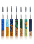Pointed Blade Titanium Dab Tool | Color Variation Assortment View | Golden Goat Quartz