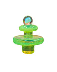 Royal Opal Terp Slurper Plug Cap | Profile View Green | Golden Goat Quartz