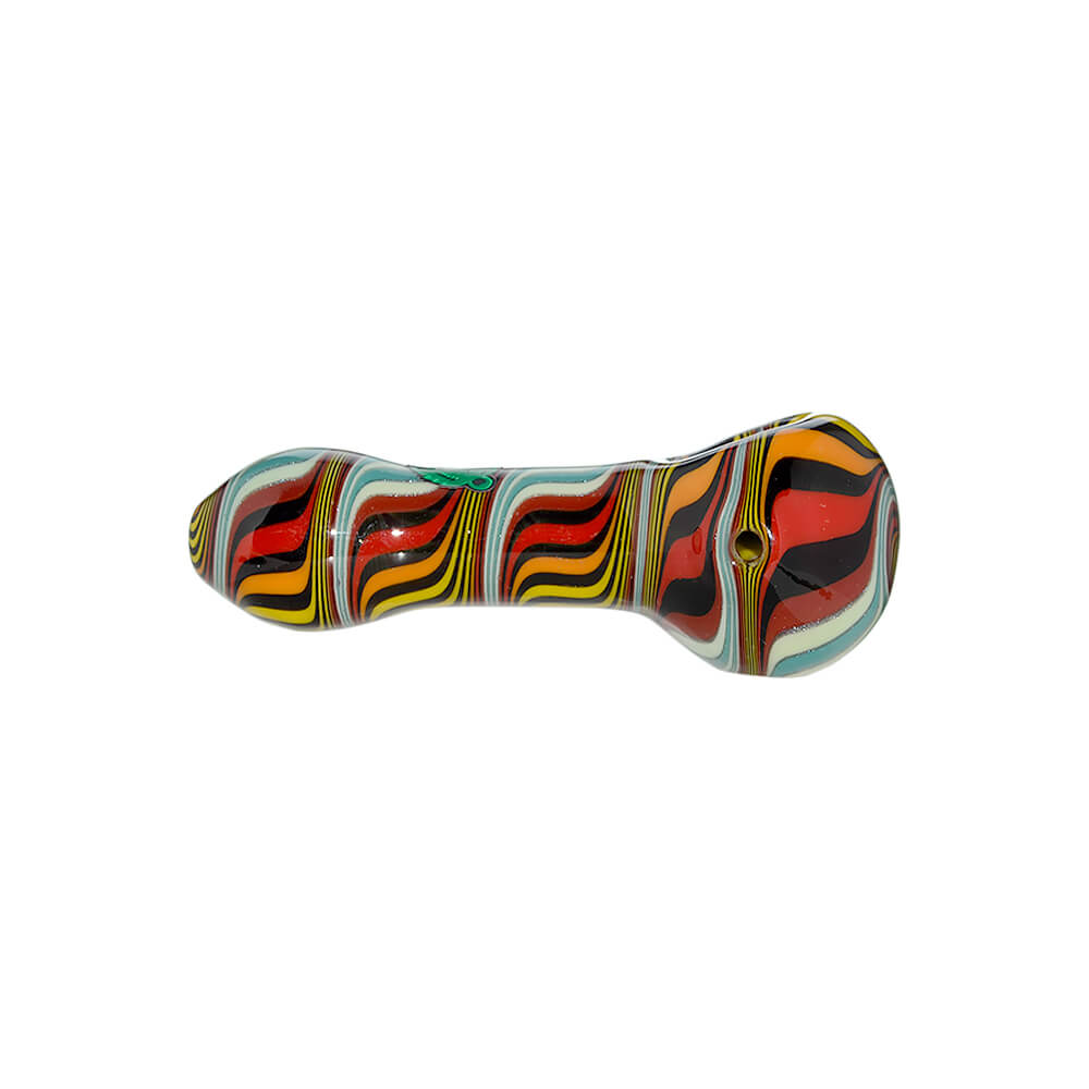 Hand-Blown Wigwag Spoon Pipe