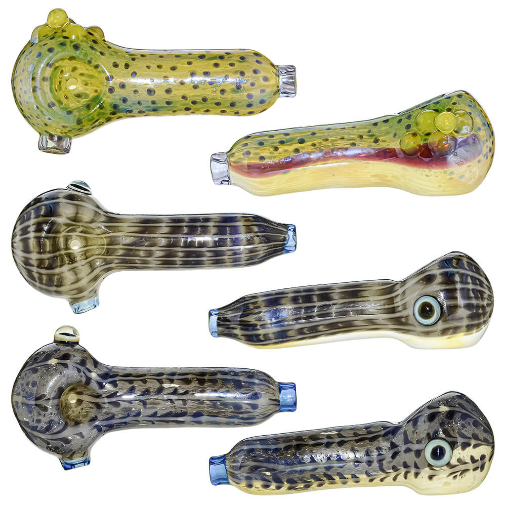 Calibear Handmade Glass Fish Spoon Pipe