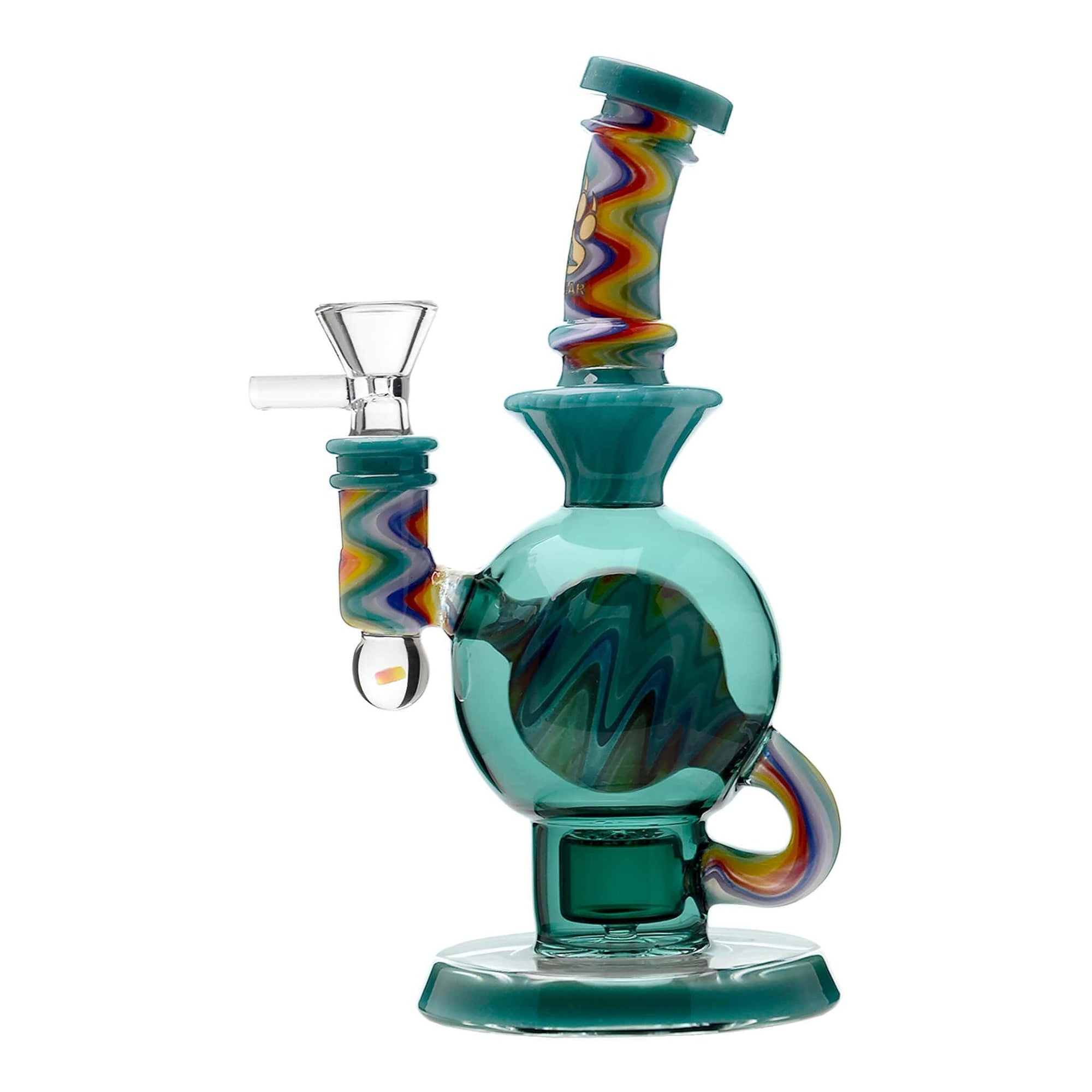 Calibear Heady Wigwag Ball Rig Encased Opal W/ Flower of Life Perc