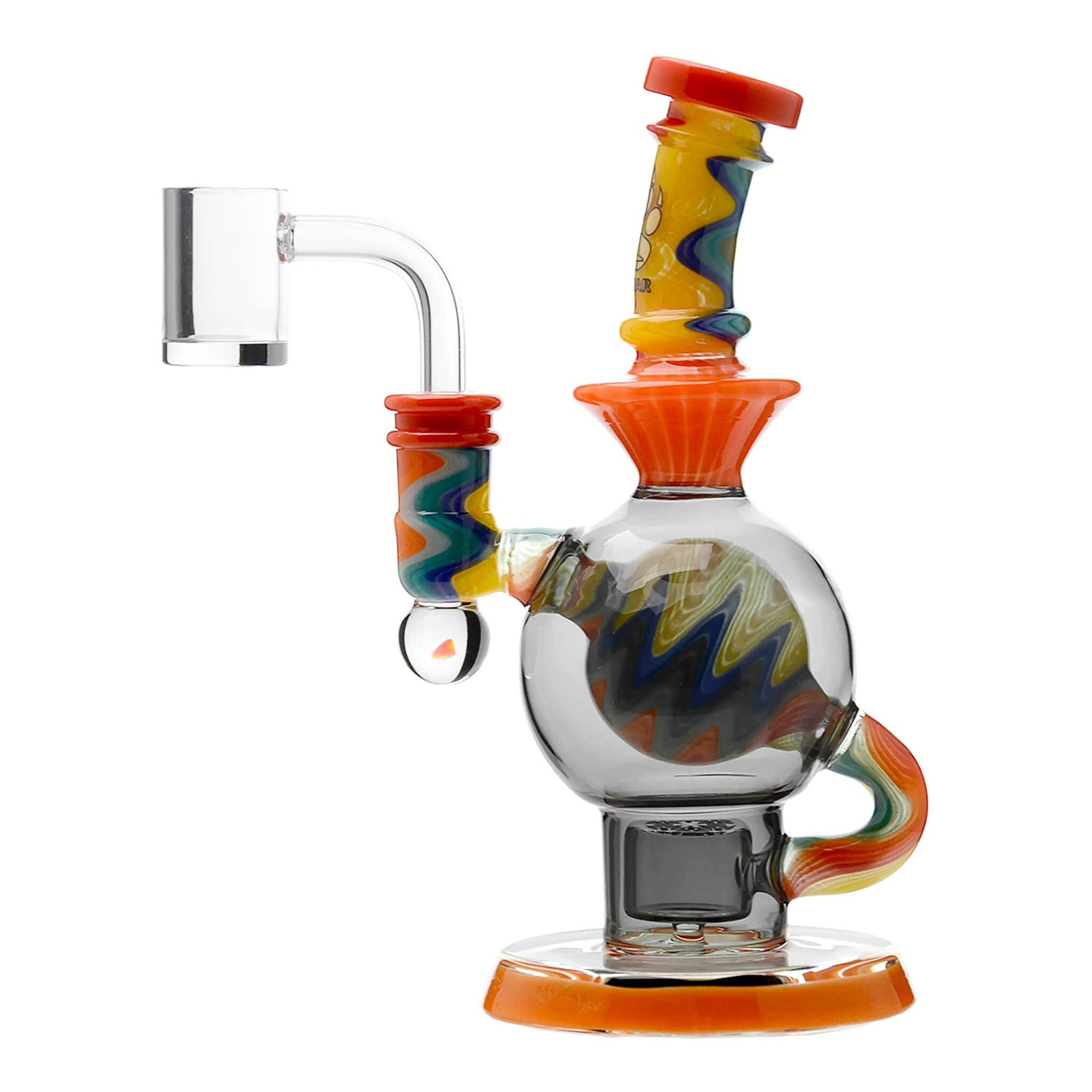 Calibear Heady Wigwag Ball Rig Encased Opal W/ Flower of Life Perc