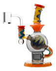 Calibear Heady Wigwag Ball Rig Encased Opal W/ Flower of Life Perc