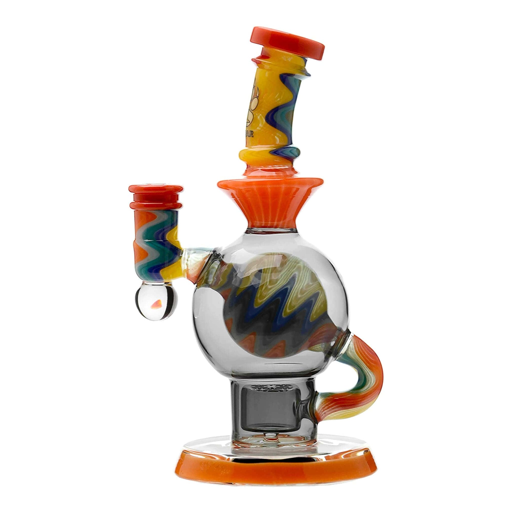 Calibear Heady Wigwag Ball Rig Encased Opal W/ Flower of Life Perc