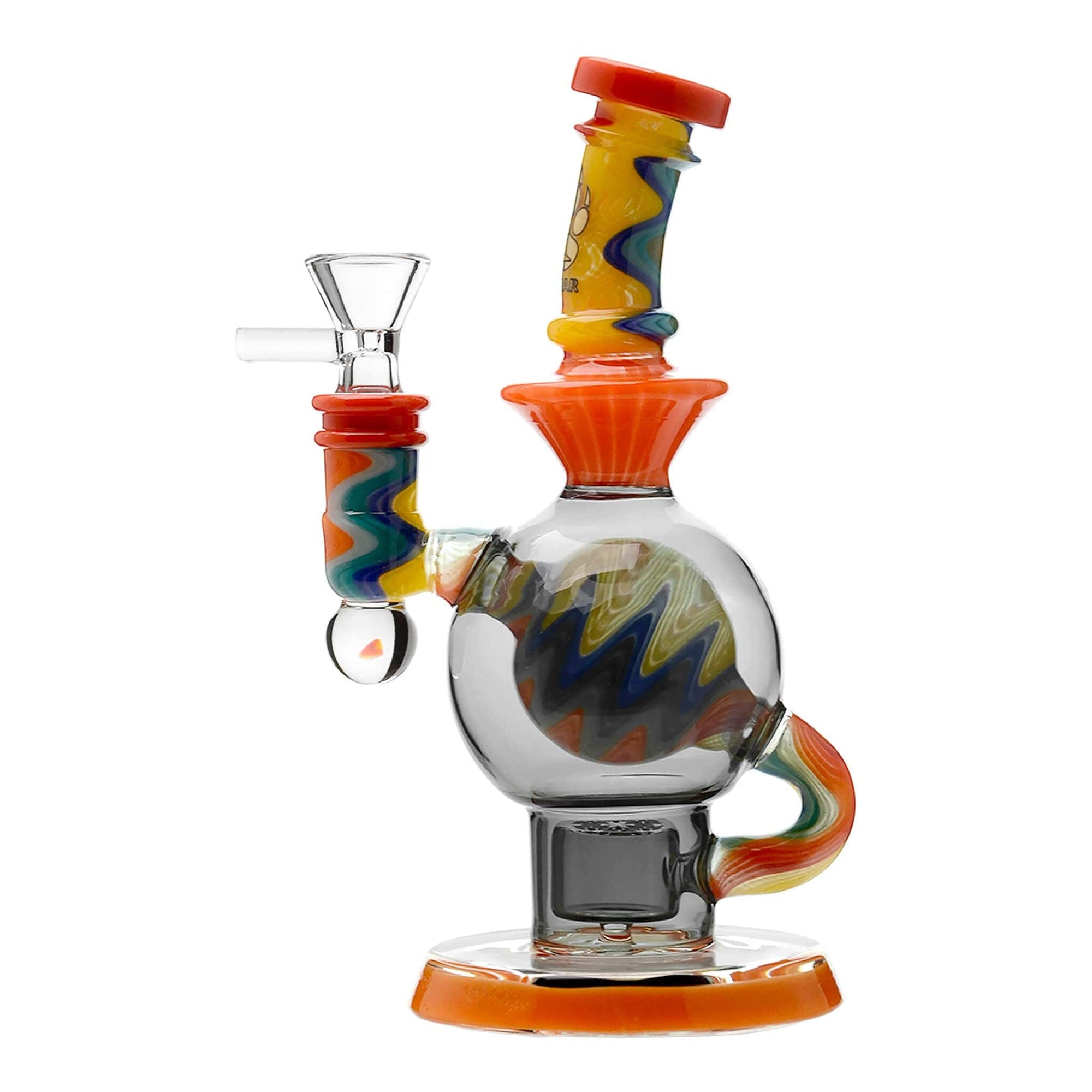 Calibear Heady Wigwag Ball Rig Encased Opal W/ Flower of Life Perc