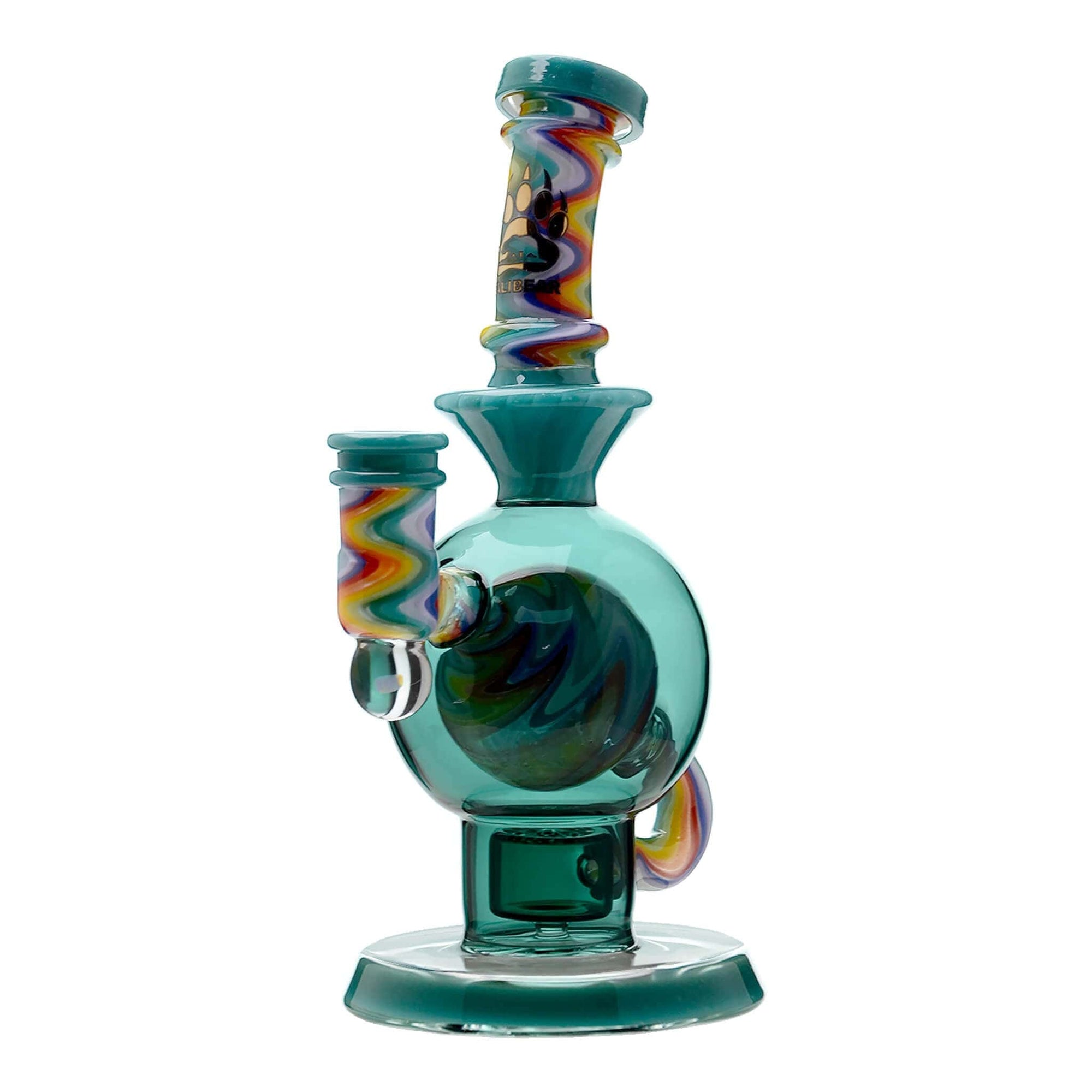 Calibear Heady Wigwag Ball Rig Encased Opal W/ Flower of Life Perc