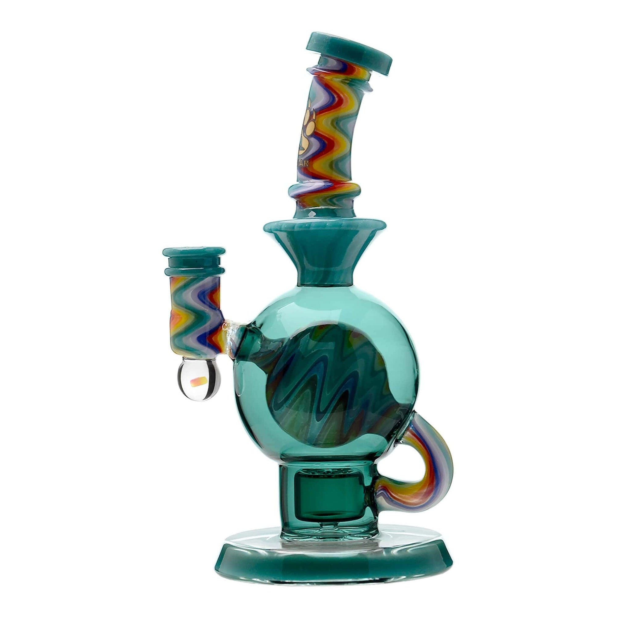 Calibear Heady Wigwag Ball Rig Encased Opal W/ Flower of Life Perc