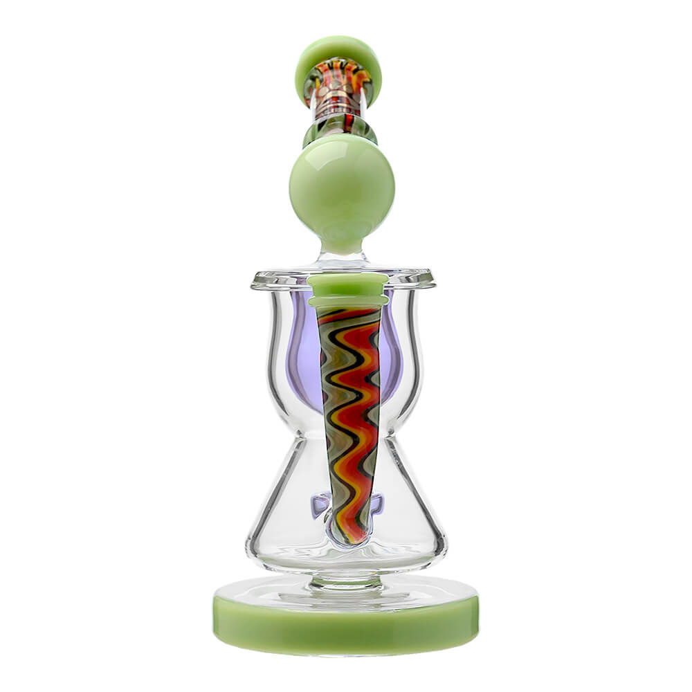Calibear Heady Wigwag Klein Recycler W/ Encased Opal