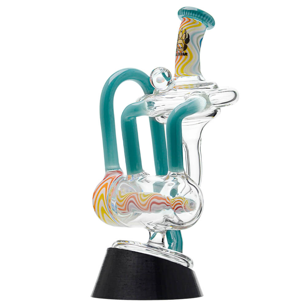 Heady Wigwag Puffco Peak OG &amp; Pro Glass Attachment Encased W/ Opal