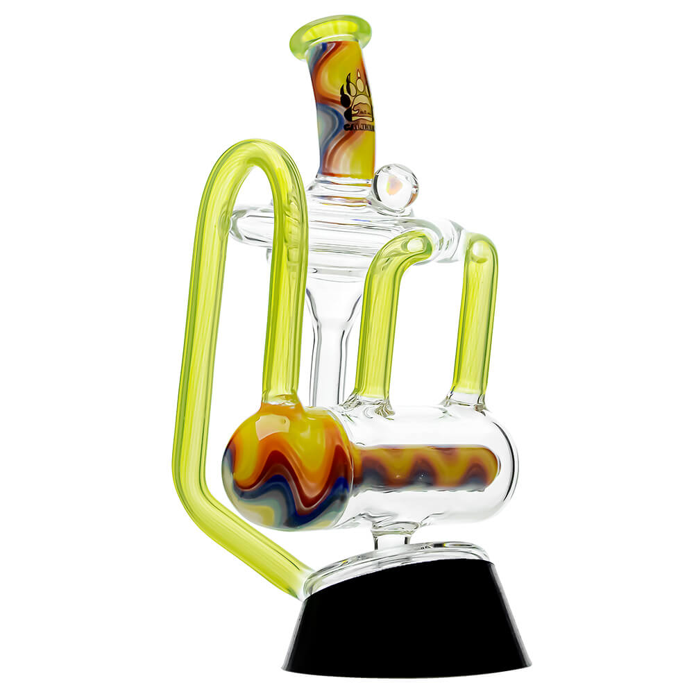Heady Wigwag Puffco Peak OG &amp; Pro Glass Attachment Encased W/ Opal